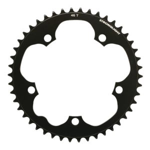 Plateau Route 5 branches Ø 130 Stronglight Dural 46 dents Noir Type Shimano 8-9V.
