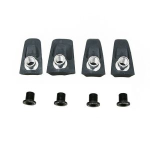 Intravis - Capot Pédalier Ta Compatible Ultegra 6800 Noir Pour Plateau X110 (Jeu De 4) - Vis Et Cheminee