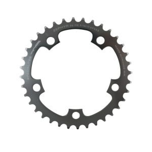 Plateau Route 5 branches Ø 110 Ta Zephyr 36 dents Intérieur Argent Alu 7075 Type Shimano 9-10V.
