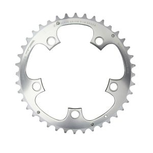 Plateau Route 5 branches Ø 110 Ta Zephyr 40 dents Extérieur Argent Alu 7075 Type Shimano 9-10V.