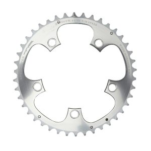 Road Chainring 5 arms Ø 110 Ta Zephyr 42 teeth outer Silver Aluminum 7075 Shimano Type 9-10-speed
