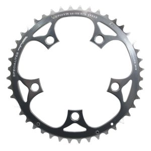 Road Chainring 5 arms Ø 110 Ta Zephyr 44 teeth outer Silver Aluminum 7075 Shimano Type 9-10-speed