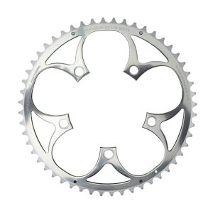 Road Chainring 5 arms Ø 110 Ta Zephyr 52 teeth outer Silver Aluminum 7075 Shimano Type 9-10-speed