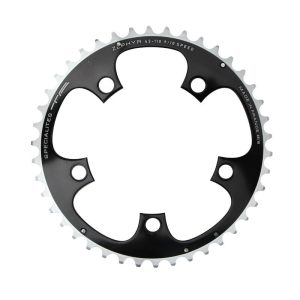 Road Chainring 5 arms Ø 110 Ta Zephyr 42 teeth outer Black Aluminum 7075 Shimano Type 9-10-speed