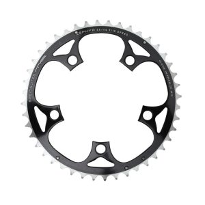 Road Chainring 5 arms Ø 110 Ta Zephyr 44 teeth outer Black Aluminum 7075 Shimano Type 9-10-speed