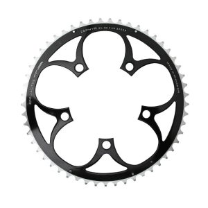 Road Chainring 5 arms Ø 110 Ta Zephyr 53 teeth outer Black Aluminum 7075 Shimano Type 9-10-speed