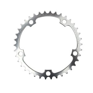Plateau Route 5 branches Ø 130 Ta Alize 38 dents Intérieur Argent Alu 7075 Type Shimano 8-9-10V.