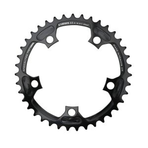 Plateau Route 5 branches Ø 110 Ta Syrius 42 dents Extérieur Noir Alu 7075 Type Shimano 10-11V.