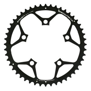 Plateau Route 5 branches Ø 110 Ta Syrius 48 dents Extérieur Noir Alu 7075 Type Shimano 10-11V.