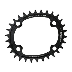 Plateau VTT 4 branches Ø 96 Pour Shimano Slx7000- Xt8000- Xtr9000 Ta One Ovalution 30 dents Mono Noir Mat Alu 10-11-12V. Narrow Wide (Compatible Toute Chaîne 12V Sauf Shimano)