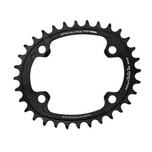Plateau VTT 4 branches Ø 96 Pour Shimano Slx7000- Xt8000- Xtr9000 Ta One Ovalution 32 dents Mono Noir Mat Alu 10-11-12V. Narrow Wide (Compatible Toute Chaîne 12V Sauf Shimano)