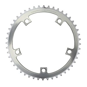 Plateau Piste 5 branches Ø 144 Ta 44 dents Argent Alu 7075 Pour Chaîne 3.17 mm (1"1-8)