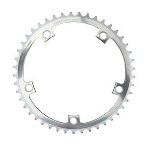 Plateau Piste 5 branches Ø 144 Ta 51 dents Argent Alu 7075 Pour Chaîne 3.17 mm (1"1-8)