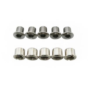 Intravis Pédalier Ta Acier Compatible Double Plateaux 5 Branches M8X6.5 (Jeu De 5) - Vis Et Cheminee