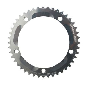 Plateau Piste 5 branches Ø 144 Stronglight 44 dents Argent Alu 7075 Pour Chaîne 3.17 mm (1"1-8)
