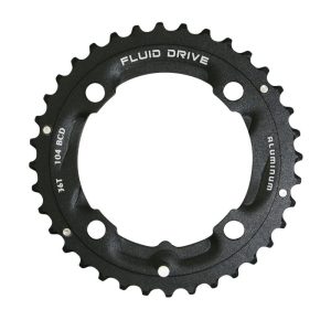 Plateau VTT 4 branches Ø 104 Pour Sunrace 36 dents Triple Milieu-Extérieur Noir Alu Compatible Autres Marques
