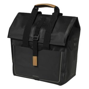 Bike Rear Side Pannier Basil Urban Dry Shopper Black Right-Left Waterproof 20L (32X15X37 cm)