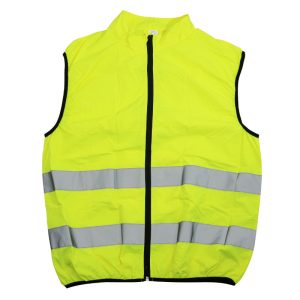Gilet De Sécurité Premium Adulte Jaune Reflechissant Avec Zip Total Et Poche Arrière Zip