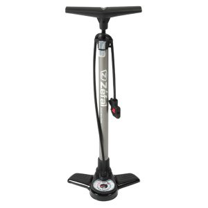 Pompe A Pied Zefal Profil Max Fp20 Corps Et Support Acier Argent Manometre 9Bars Raccord Switch Vp-Vs Avec Accessoires