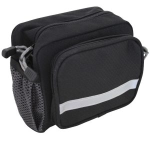 Sacoche De Cintre-Guidon Vélo Newton N1 Noir Fixation Clip 25.4-31.8 (Lg16Xl10Xh13)