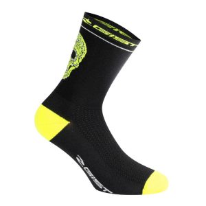 Summer Ankle Socks Gist Crane-Skull Black/yellow Fluorescent 44-47 - Height 18 cm (Pair)