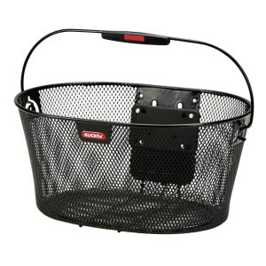 Panier Avant Acier Fil Klickfix Ovalkorb 16L Noir Avec Anse Fixation Sur Cintre (40X19X29 cm) (Livre Sans Fixation)