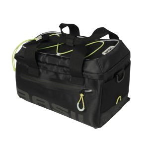 Bike Rear Pannier Trunkbag Basil Miles 7L Black (Mount on Rear Rack) Waterproof (21X32X19 cm)