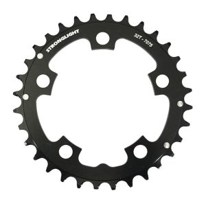 Plateau VTT 5 branches Ø 94 Stronglight Triple 32 dents Noir Milieu Alu 7075 8-9V.
