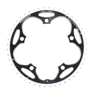 Plateau Route 5 branches Ø 130 Stronglight 48 dents Extérieur Noir Alu 7075 Type Shimano 9-10V.