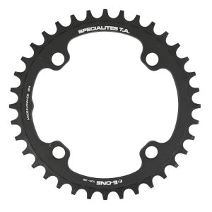 E-bike Chainring 4 arms Ø 104 for Bosch - Brose - Yamaha - Giant - Shimano E-Steps Ta E-One 36 teeth single Black Aluminum 7075 Narrow Wide