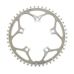 Plateau Route 5 branches Ø 110 Stronglight 48 dents Extérieur Argent Alu 7075 Type Shimano 9-10V.