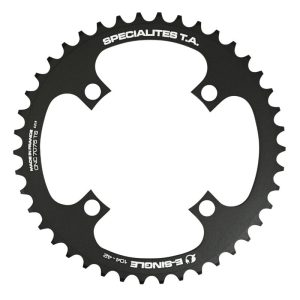 E-bike Chainring 4 arms Ø 104 for Bosch - Brose - Yamaha - Giant - Shimano E-Steps Ta E-Single 42 teeth single Black Aluminum 7075