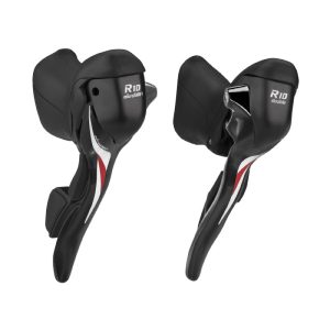 Levier-Manette Route Patin Microshift 10V. Double Alu Noir Compatible Shimano (Paire Sachet Pour Atelier) Sauf Tiagra 4700
