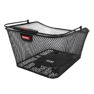 Panier Arrière Acier Nid Abeille City Klickfix Korbklip Noir Avec Fixation Clip Adaptable Sur Tout Porte Bagage 20L(41 X 31 X 21 cm)