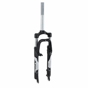 MTB Fork 26 " Zoom Suspension Steel Spring-Elastomere for V-Brake and Rotor Black Deb. 60 mm Pivot (230-100 mm) Threaded 1"1-8-25.4 Inner