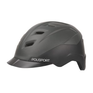 Casque Vélo Urbain-City Adulte Polisport E Urbain-City Noir-Gris Taille 58-61 System Quick Lock