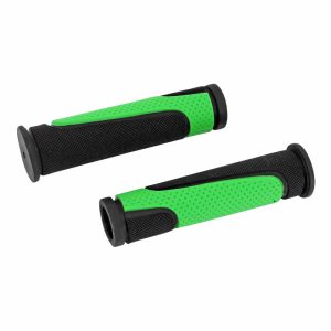 Poignée VTT Newton Rubber Noir-Vert L125 mm (Paire)