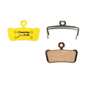 Plaquette De Frein VTT Avid Xo Trail, Elixir 9 Et Elixir 7 Trail, Sram G2 Ultimate Et Rsc, Guide Ultimate, Rsc, Rs, R, T (Swissstop Organic Silence - Disc 31Rs) (Paire Sur Carte)
