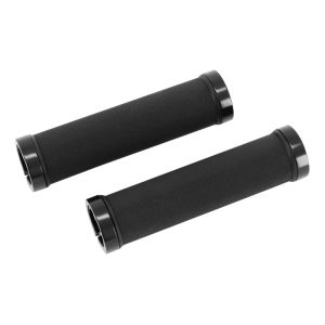 Poignée City Herrmans Diamond Lock Noir L130 mm Serrage Double Collier Noir (Paire Sur Carte)