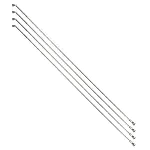 Rayon Renforcé INOX Argent 2,0 mm Avec Tête Coudée En 2,3 mm L 255 mm Avec Écrou (Vendu Par 4)