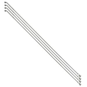 Rayon Renforcé INOX Argent 2,0 mm Avec Tête Coudée En 2,3 mm L 282 mm Avec Écrou (Vendu Par 4)
