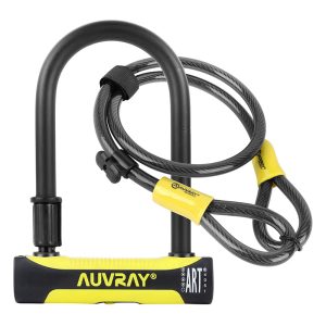 Bike Lock U Auvray U Roc 180 X 245 mm (Dia 16 mm) with Mount with Cable 1 M (Dia 12 mm) Security Level 8-10