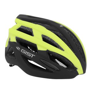 Casque Vélo Adulte Gist Route Planet Noir-Jaune Mat In-Mold Taille 52-58 Réglage Molette 212 G