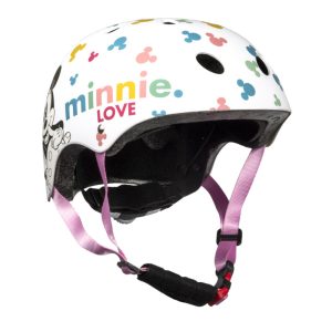 Casque Vélo Enfant Disney V3 Minnie Blanc Avec Molette Réglage Taille 54-58 (Vendu Sur Carte)