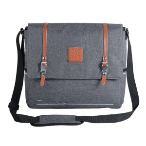 Sacoche Arrière Vélo Laterale Zefal Urban Messenger Étanche 11L Gris - (35X13X30 cm) - Fabrique En Materiau Recycle