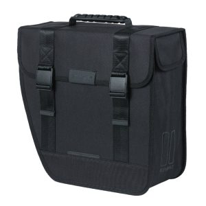 Bike Rear Side Pannier Basil Ring Left 14L Black Mount Hook Hook (34X14X34 cm)