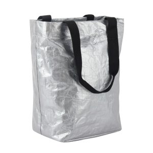 Sacoche Arrière Vélo Laterale Grise (Materiau Recycle) Fixation Porte Bagage Sur Crochet