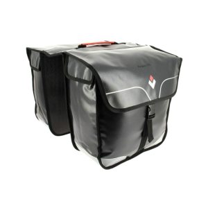 Sacoche Arrière Vélo Double Rigide Hapo.G 32L Noir Waterproof Fixation Velcros Sur Porte Bagage