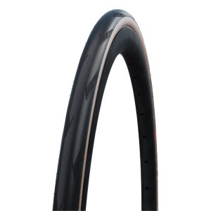 Pneu Route 700 X 25 Schwalbe Pro One Super Race Noir-Beige Tubeless Ready Ts (25-622) Renfort V-Guard Addix - Technologie Sans Crochet Pour Giant - Zipp