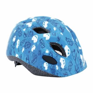 Casque Vélo Enfant Polisport Fun Trip Bleu Taille 48-52 cm Avec Molette Et Éclairage LED (Vendu Sur Carte)
